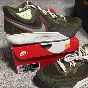 Nike Dark Green and White Athletic Shoes